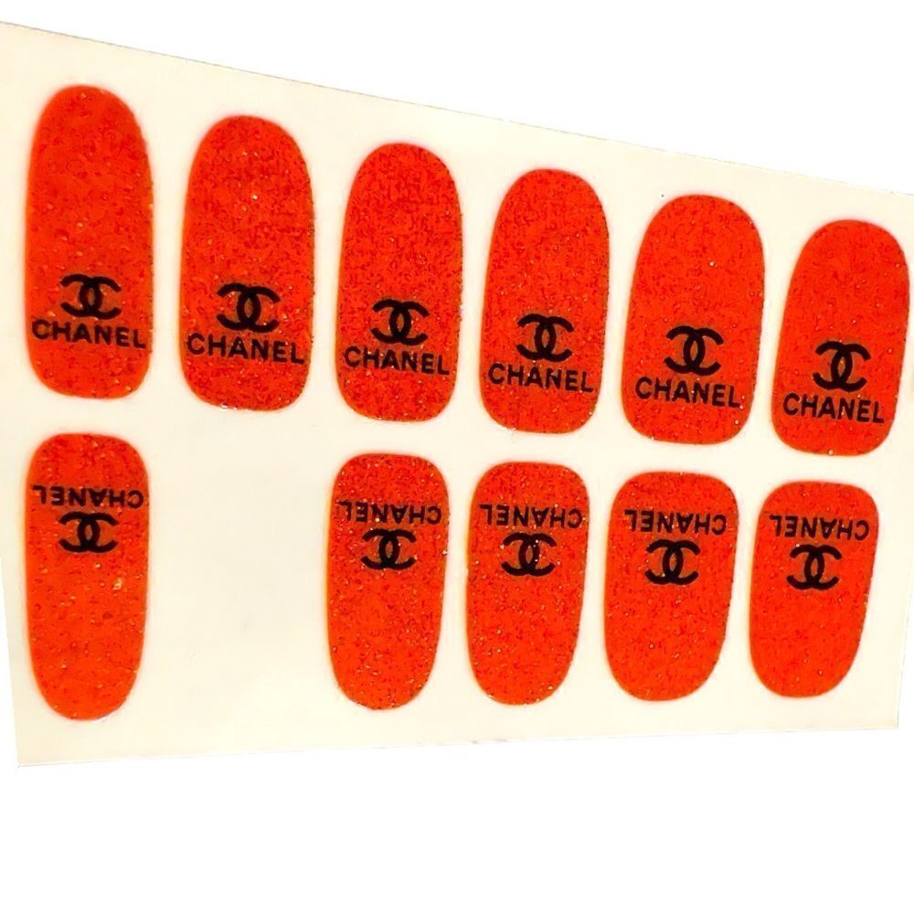 Halloween Full Wraps Nail Glitter Stickers Cute monogram Printed